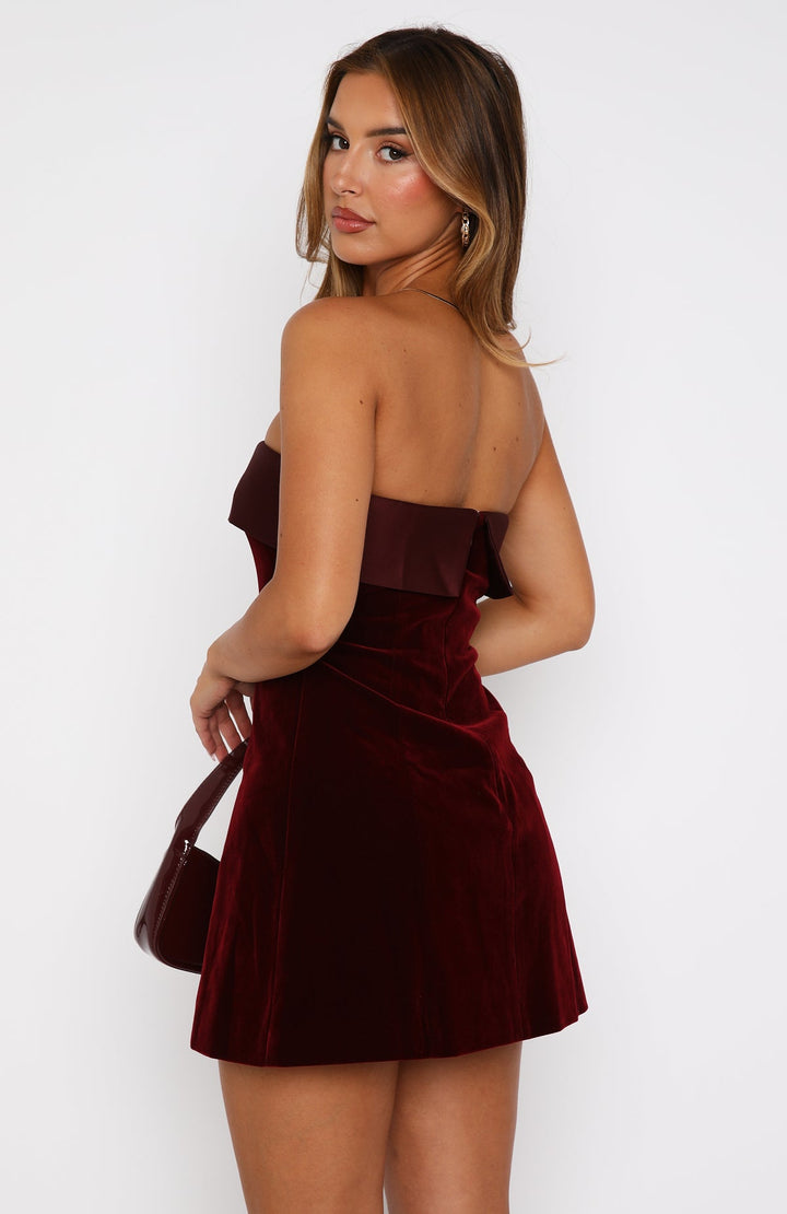 Lena - Mini dress in Burgundy