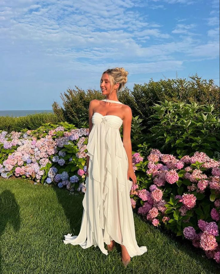 Éliane – Strapless maxi dress with ruffles