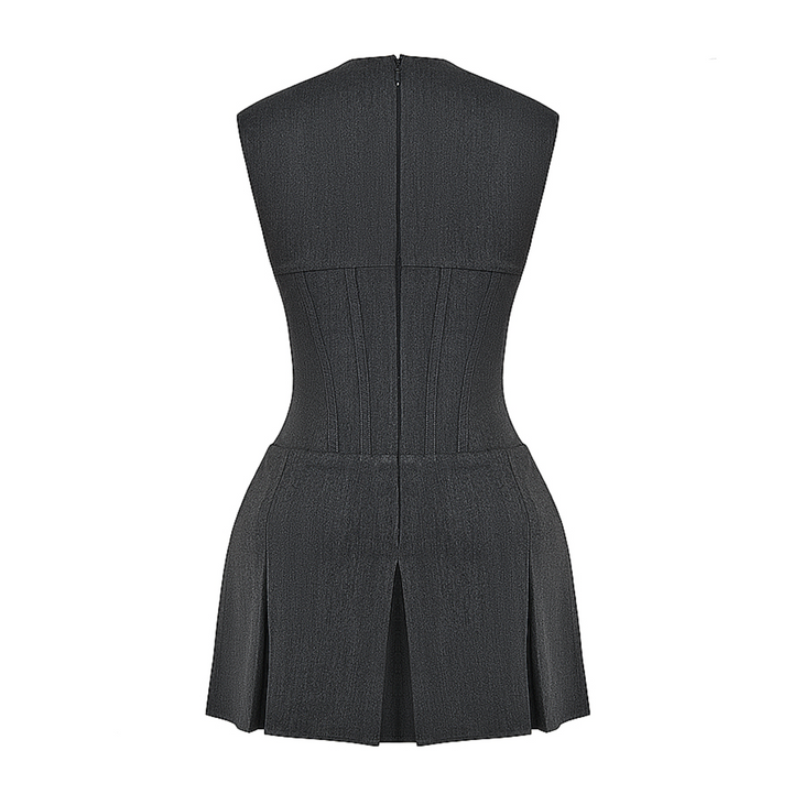 Sylvette – Corset Mini Dress with Pleated Skirt