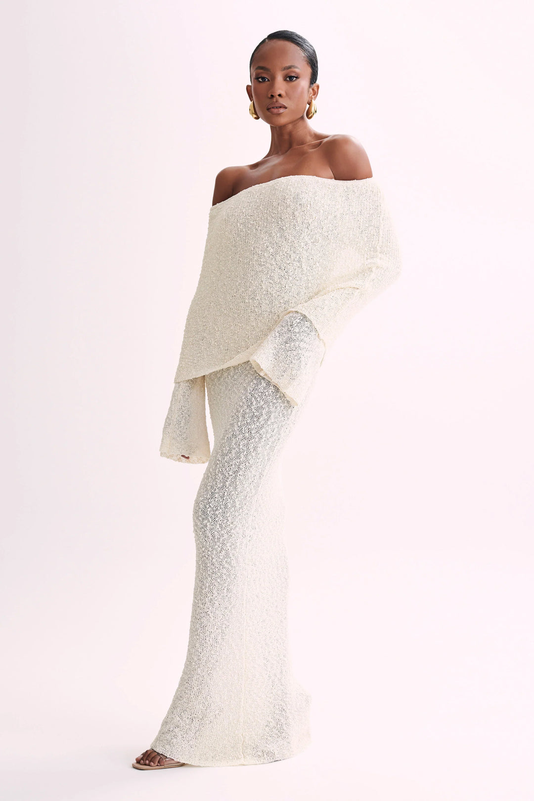 Elara Maxi-jurk – Elegant & Off-Shoulder