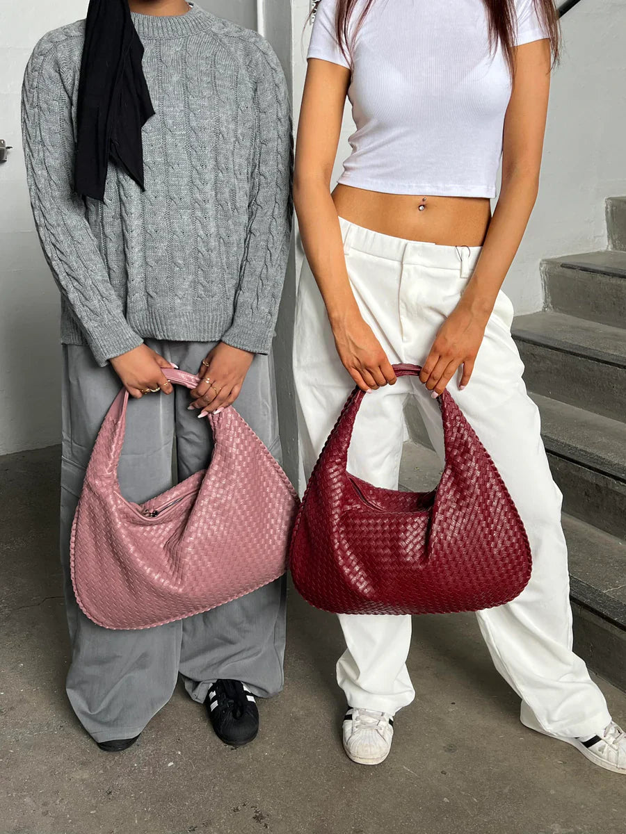 Solenya – Woven handbag in vegan leather