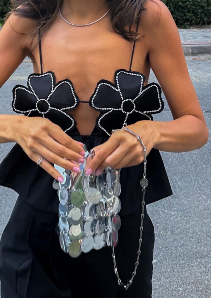 Esme - Elegante Bloemen Crop Top