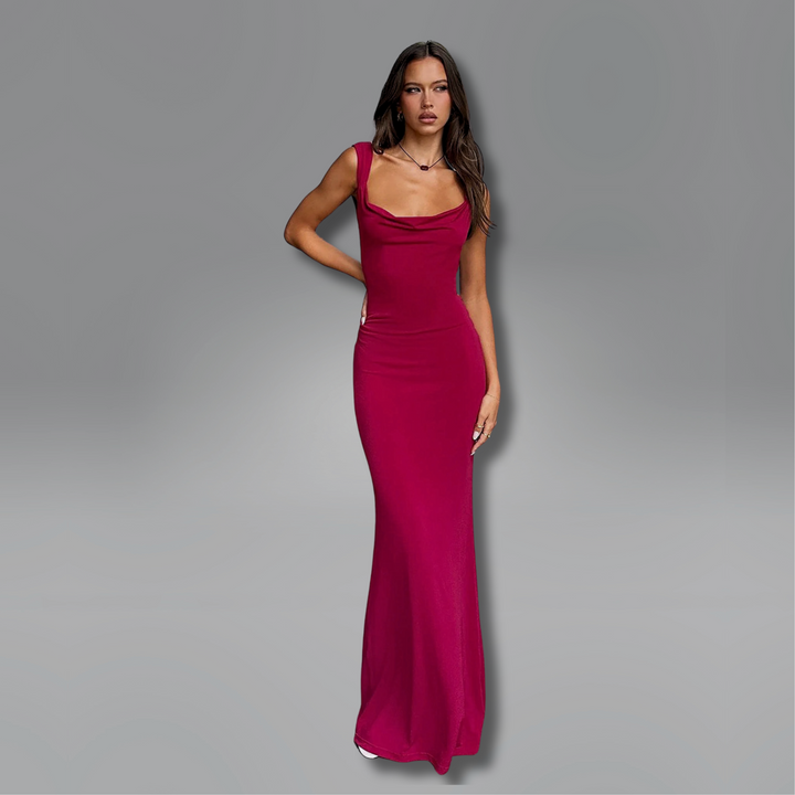 Aveline – Long Dress with Delicate Bow