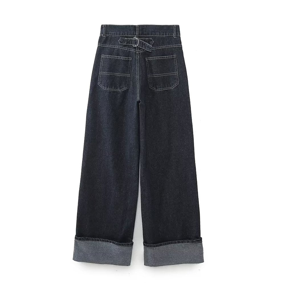 Cyarra – Wide-leg jeans with detail hem