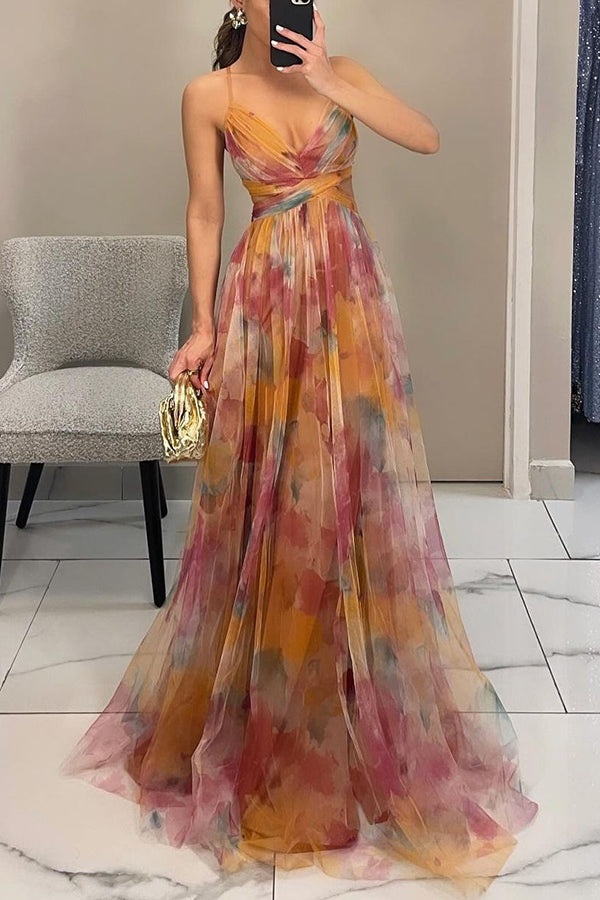 Giselle - Betoverende Maxi-jurk met Bloemenprint