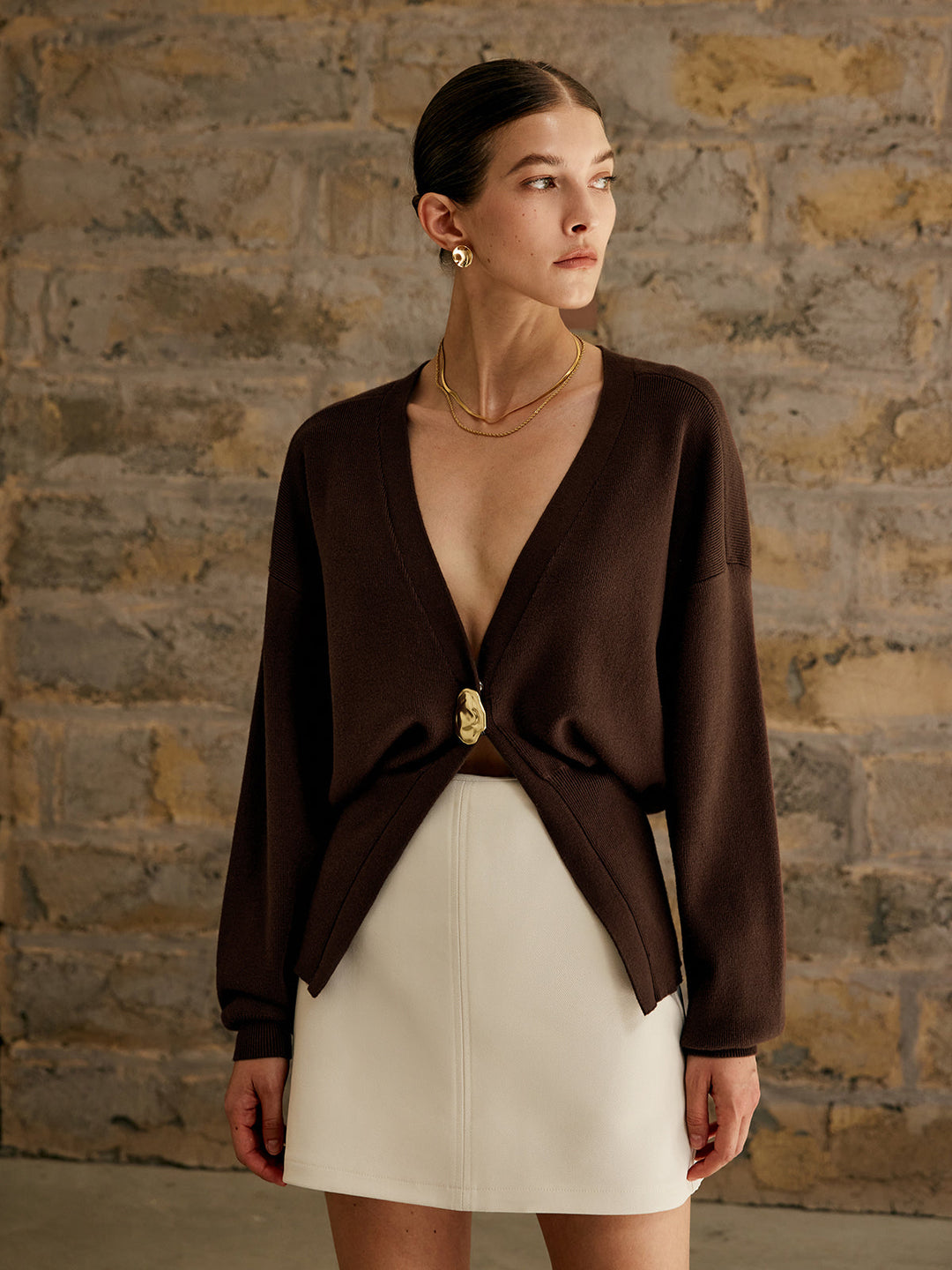 Ismara – Cardigan with gold buttons