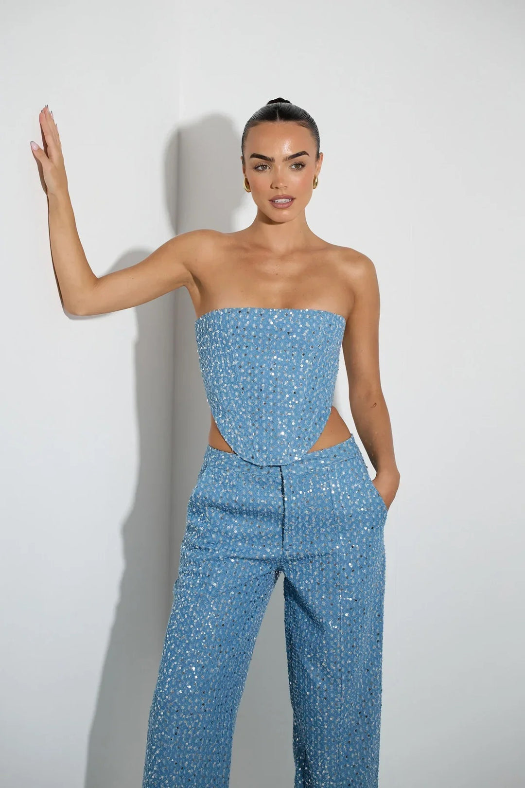 Hannah - Ensemble de printemps glamour avec pantalon