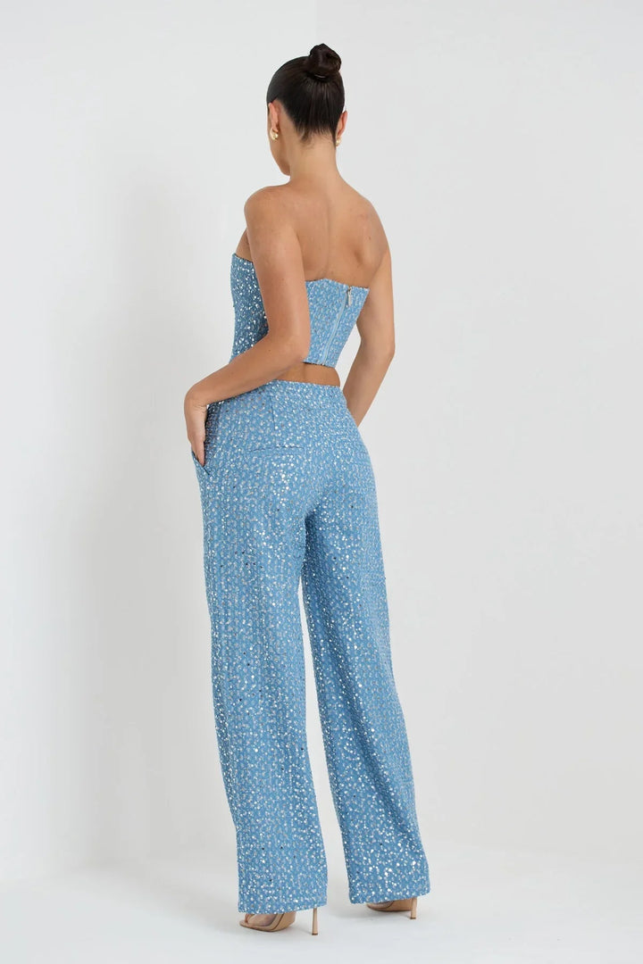 Hannah - Ensemble de printemps glamour avec pantalon