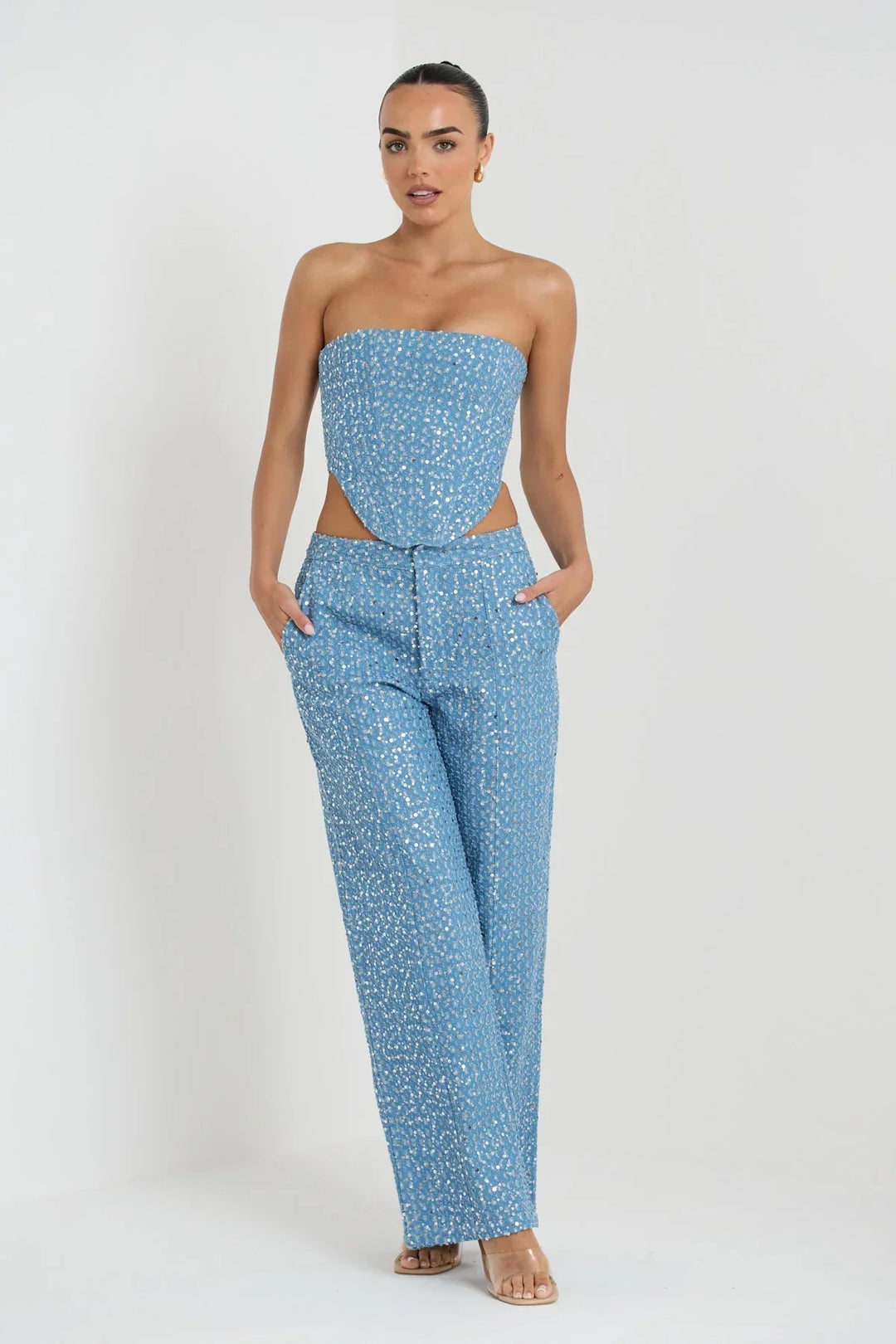 Hannah - Ensemble de printemps glamour avec pantalon