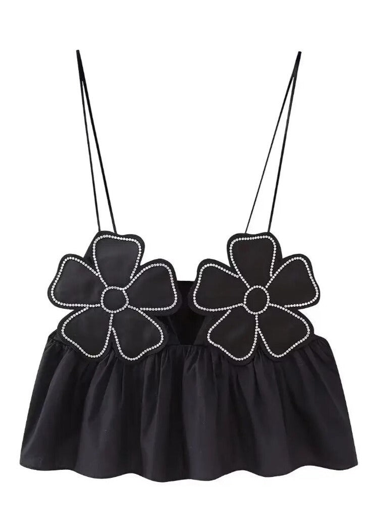 Esme - Elegante Bloemen Crop Top