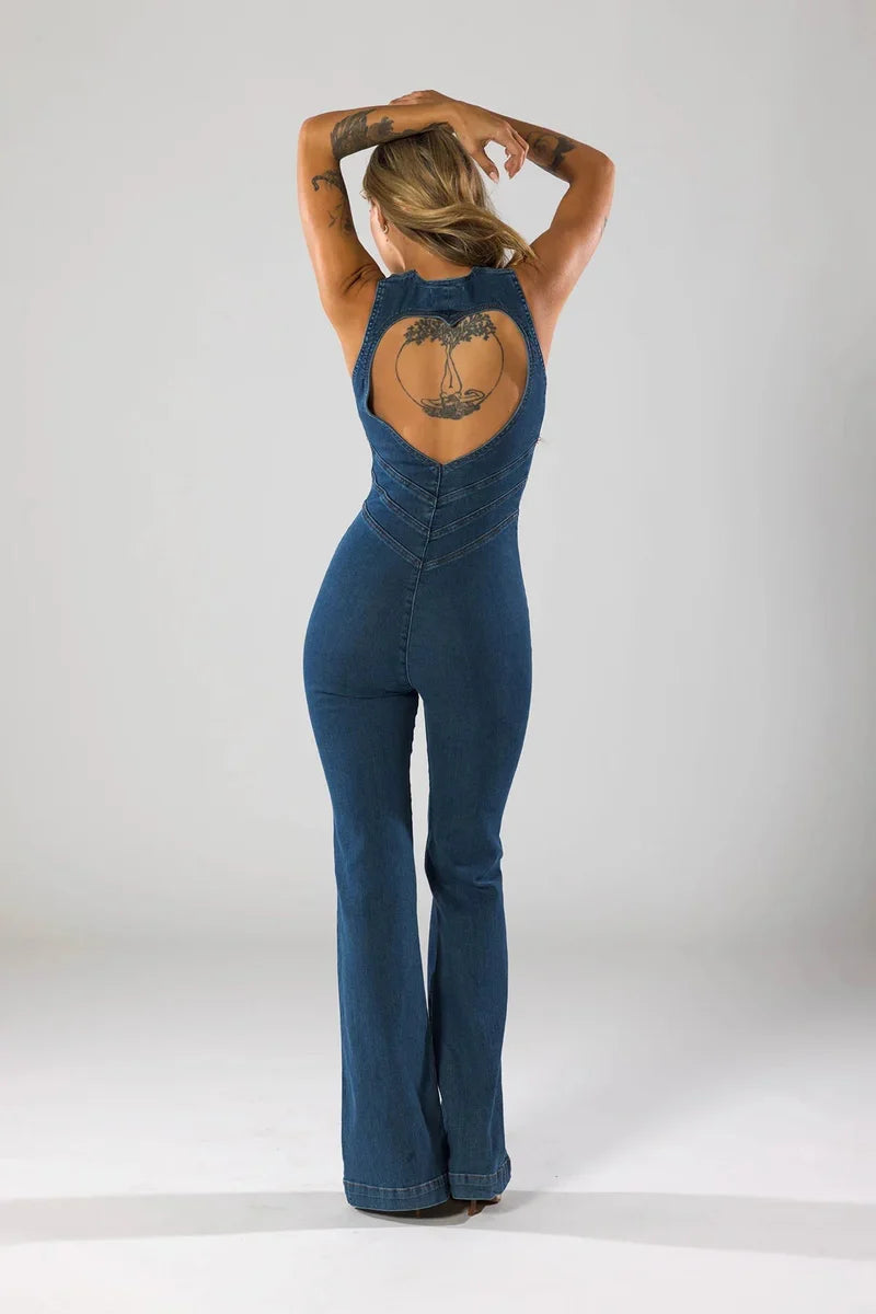 Eva – Denim jumpsuit with a flattering fit