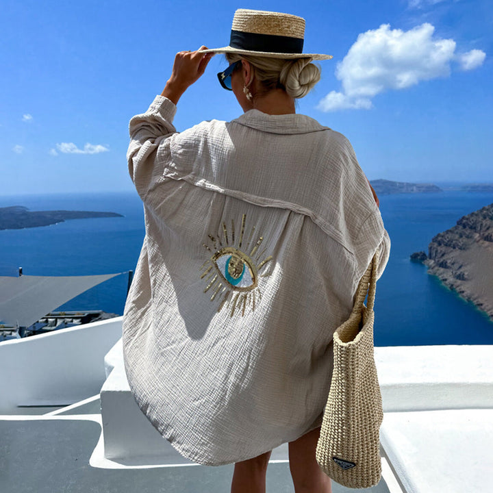 Esmira – Embroidered blouse with sequin and bead detail
