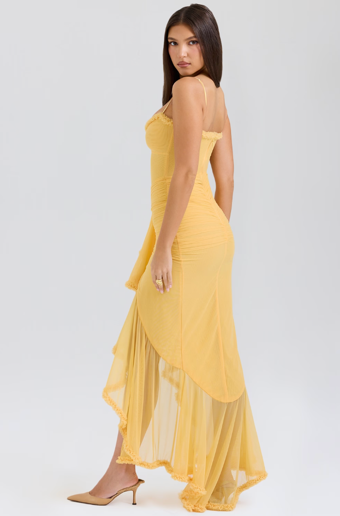 Jolene – Delicate Ruched Maxi Dress