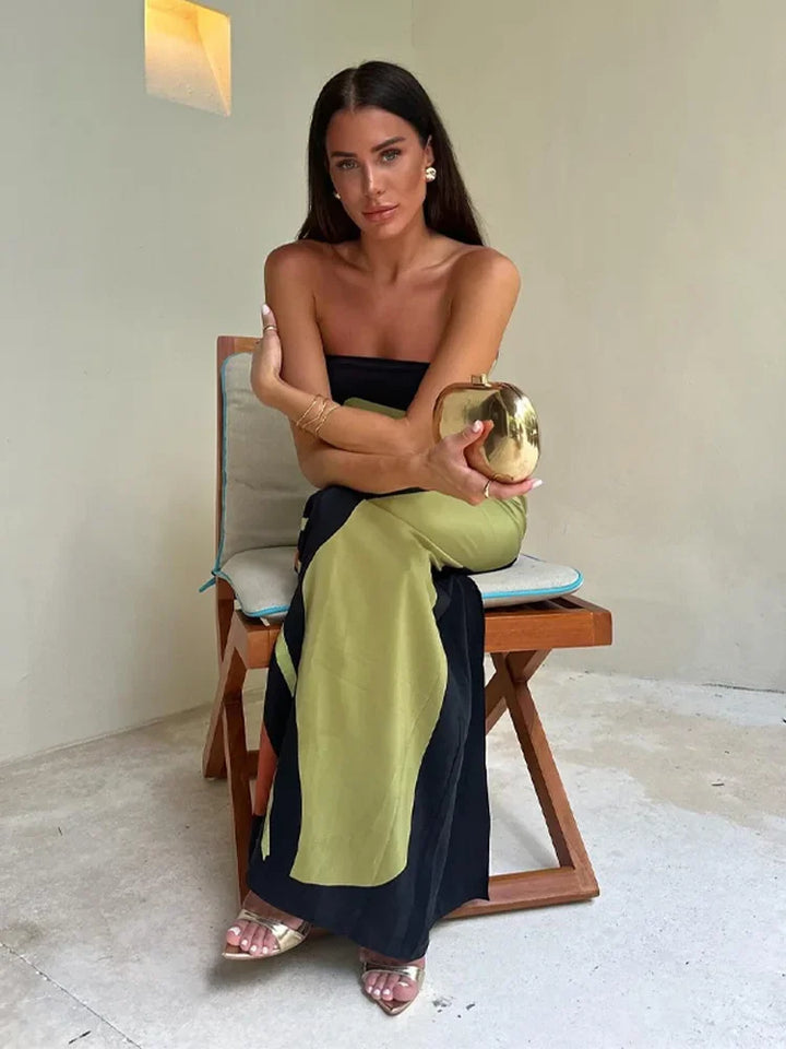 Zaria - Robe bustier aérienne à imprimé vibrant