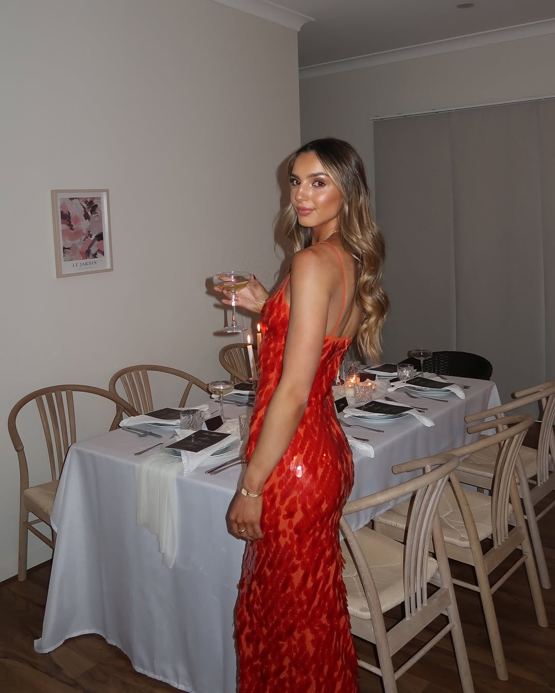 Selene – Deep V-Neck Sequin Maxi Dress