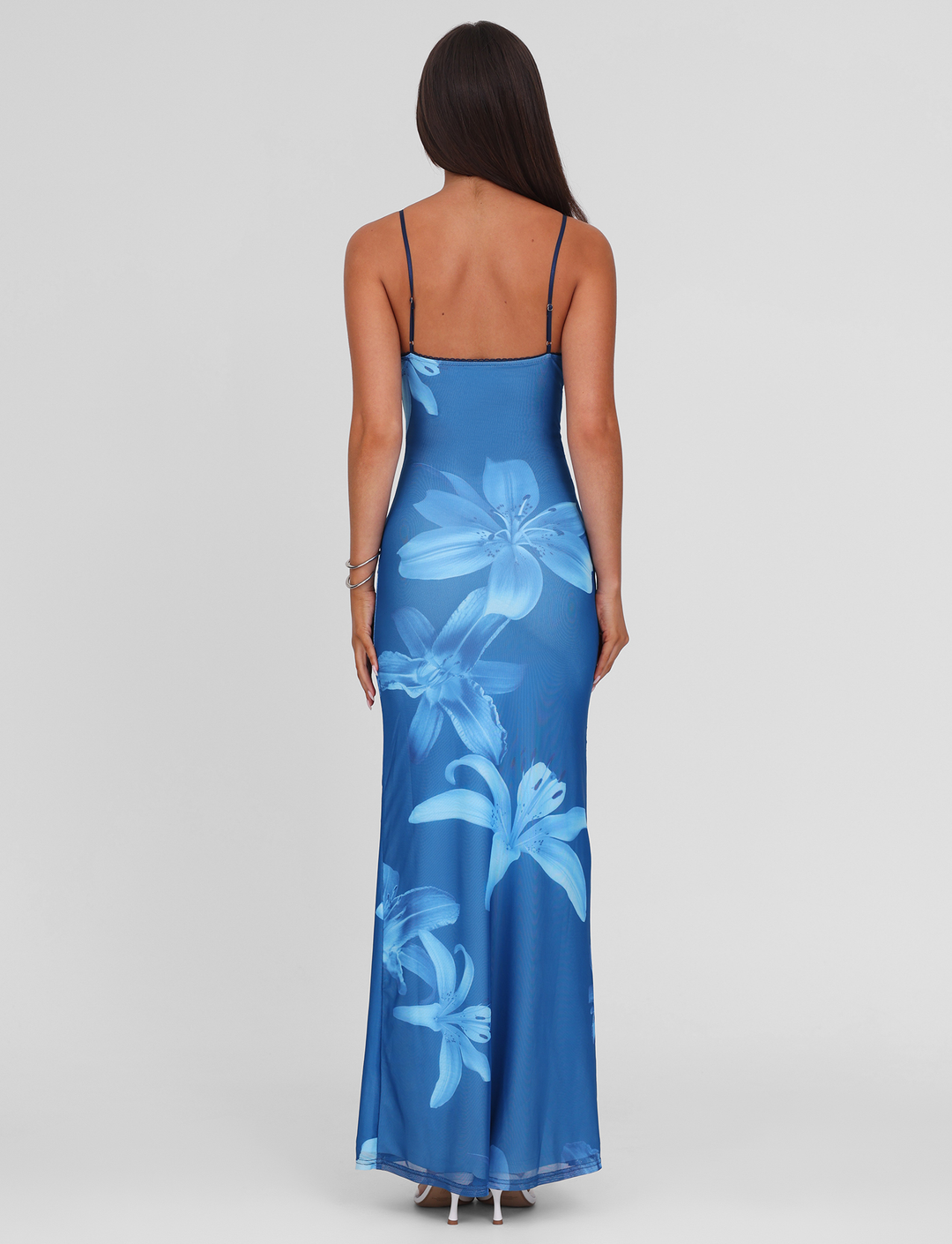Meshira – Maxi dress with Orchid Print