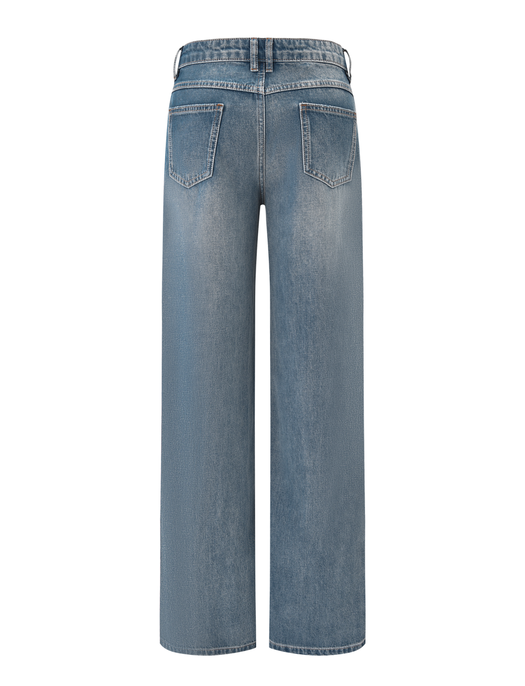 Maevin – Straight leg jeans in mid blue