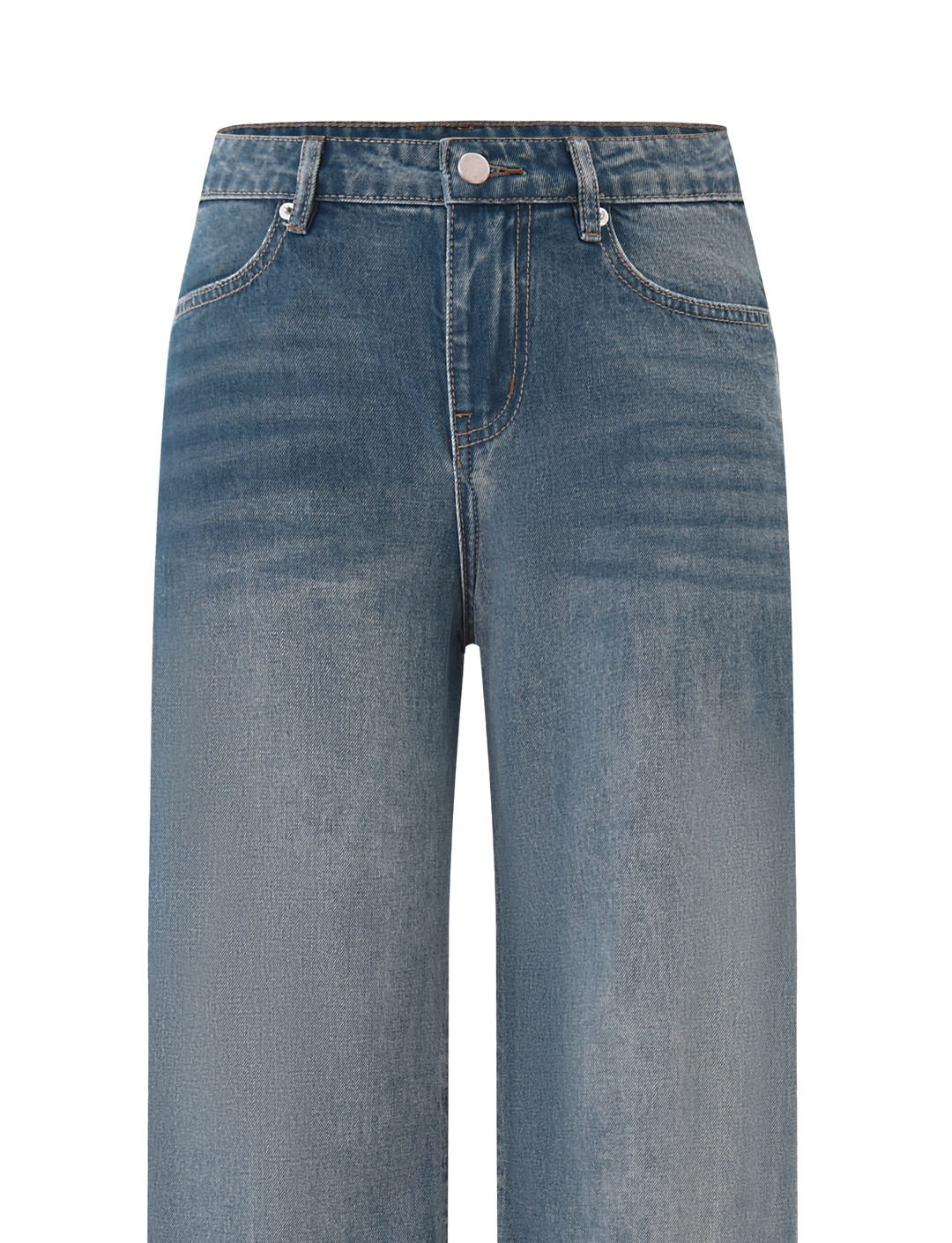 Maevin – Straight leg jeans in mid blue