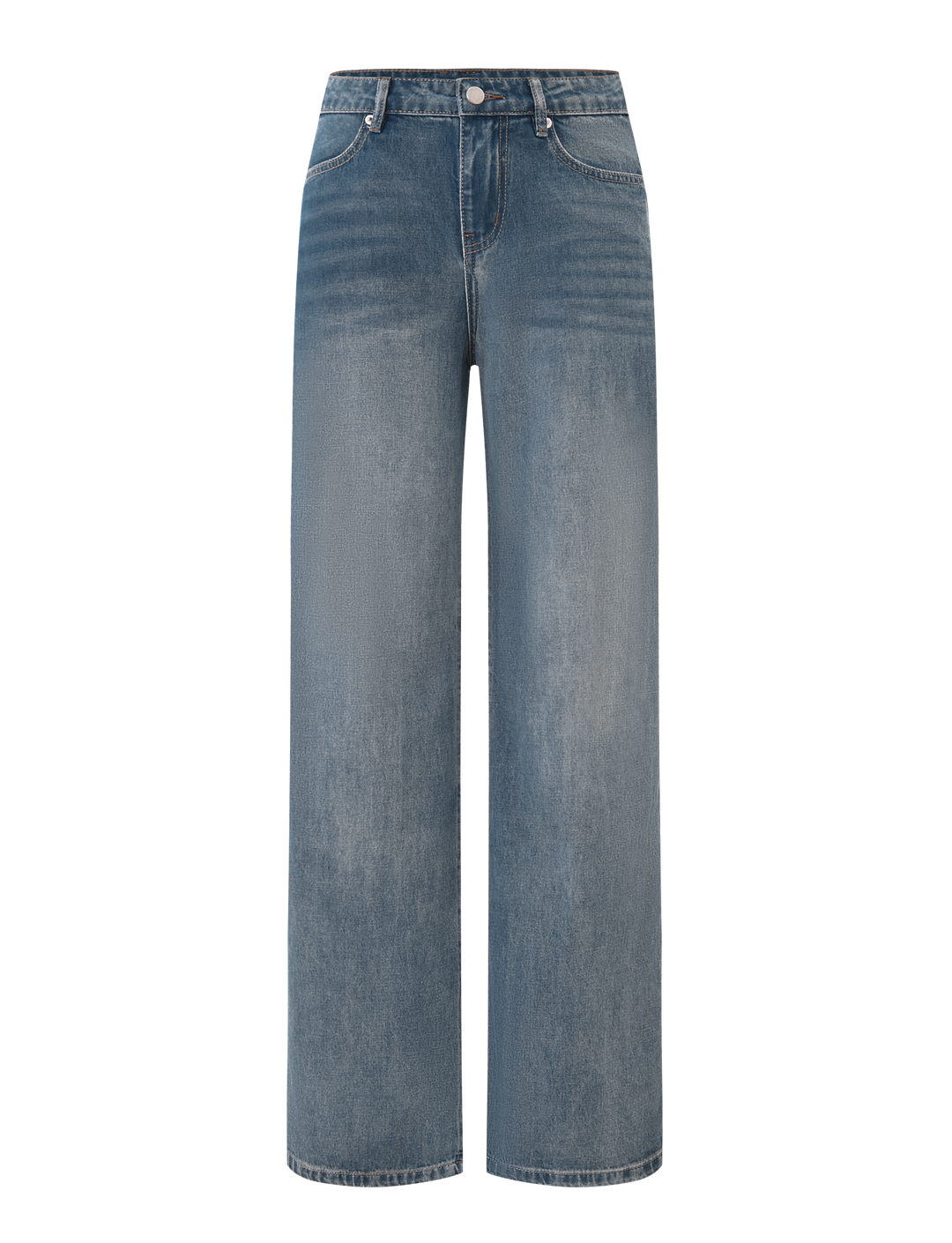 Maevin – Straight leg jeans in mid blue