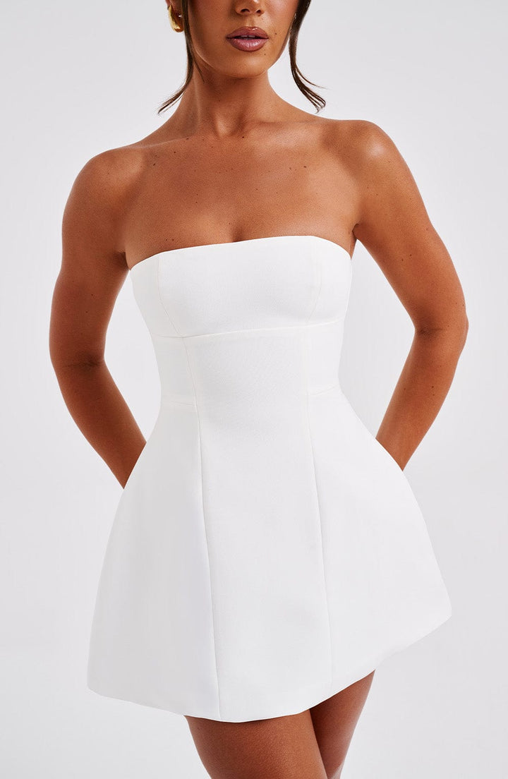 Noa – Bandeau Mini Dress with Volume