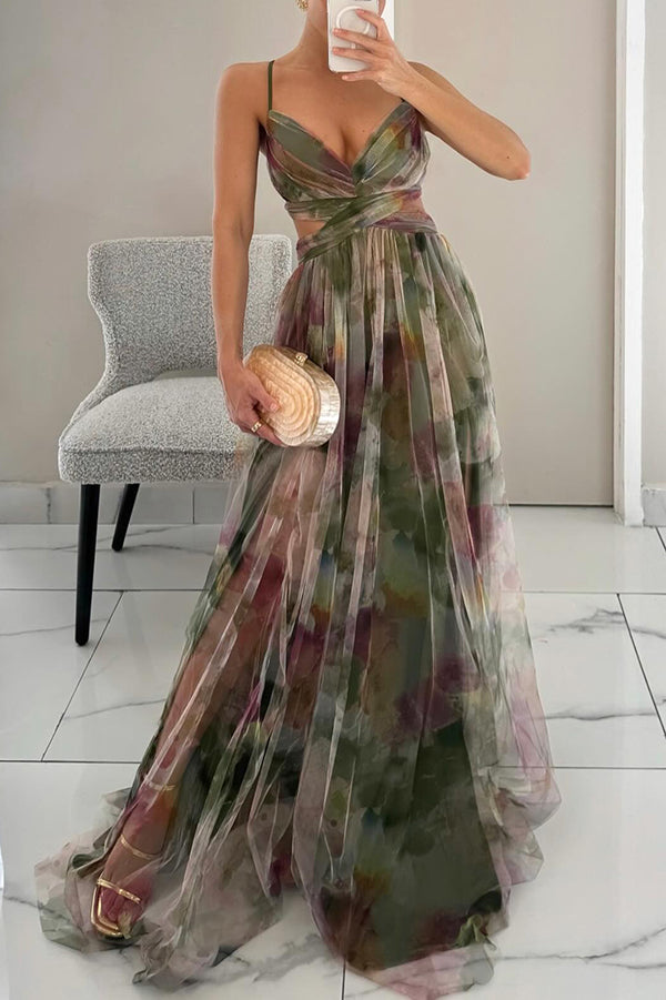 Giselle - Betoverende Maxi-jurk met Bloemenprint