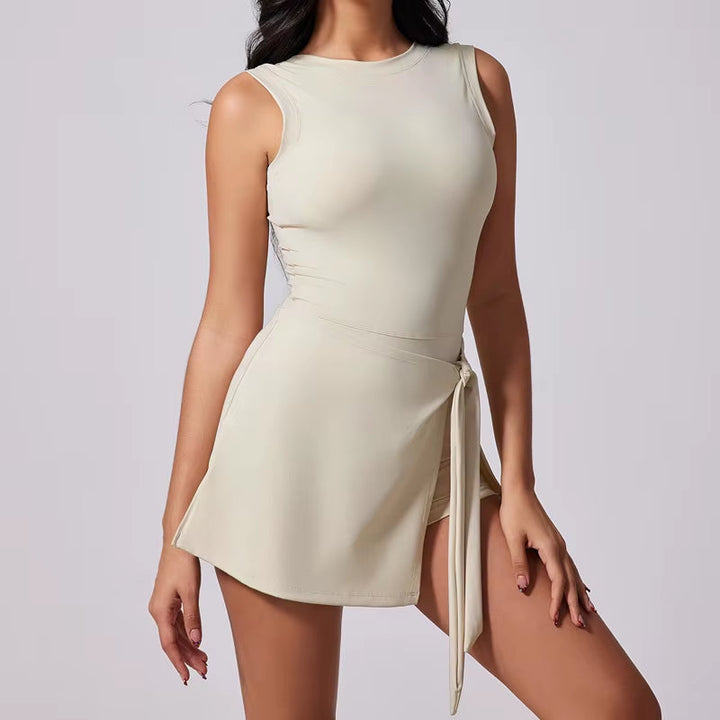Norelle – Sleeveless mini dress with integrated shorts