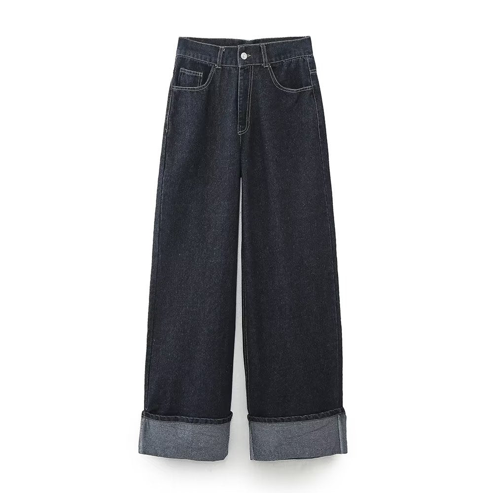 Cyarra – Wide-leg jeans with detail hem