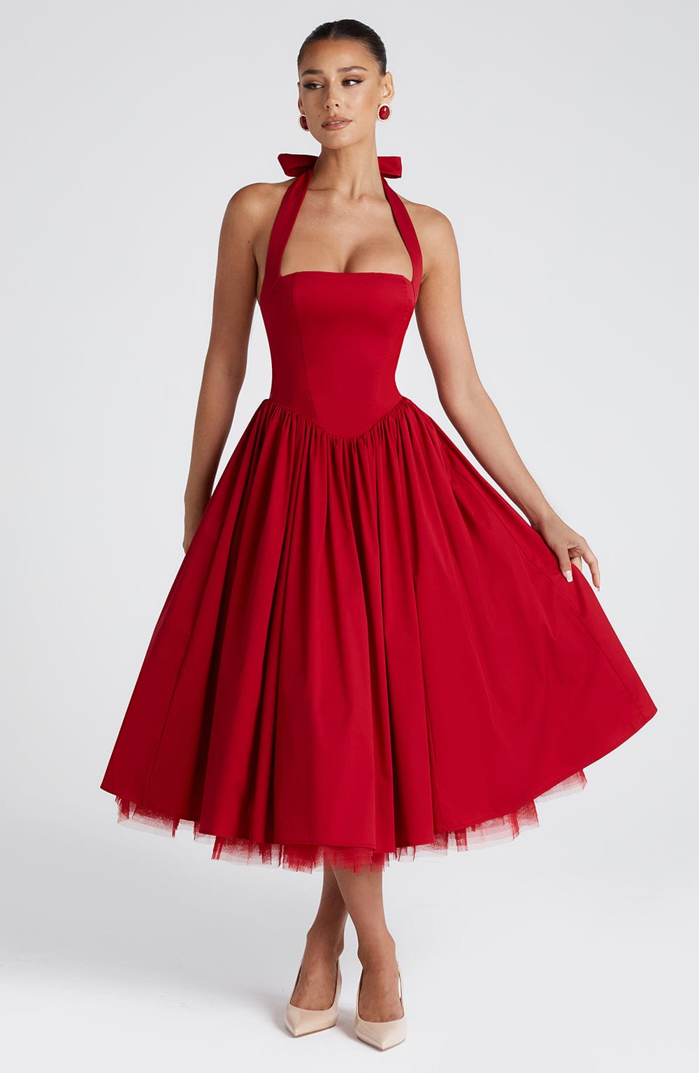 Estelle - Speelse Elegante Midi-jurk