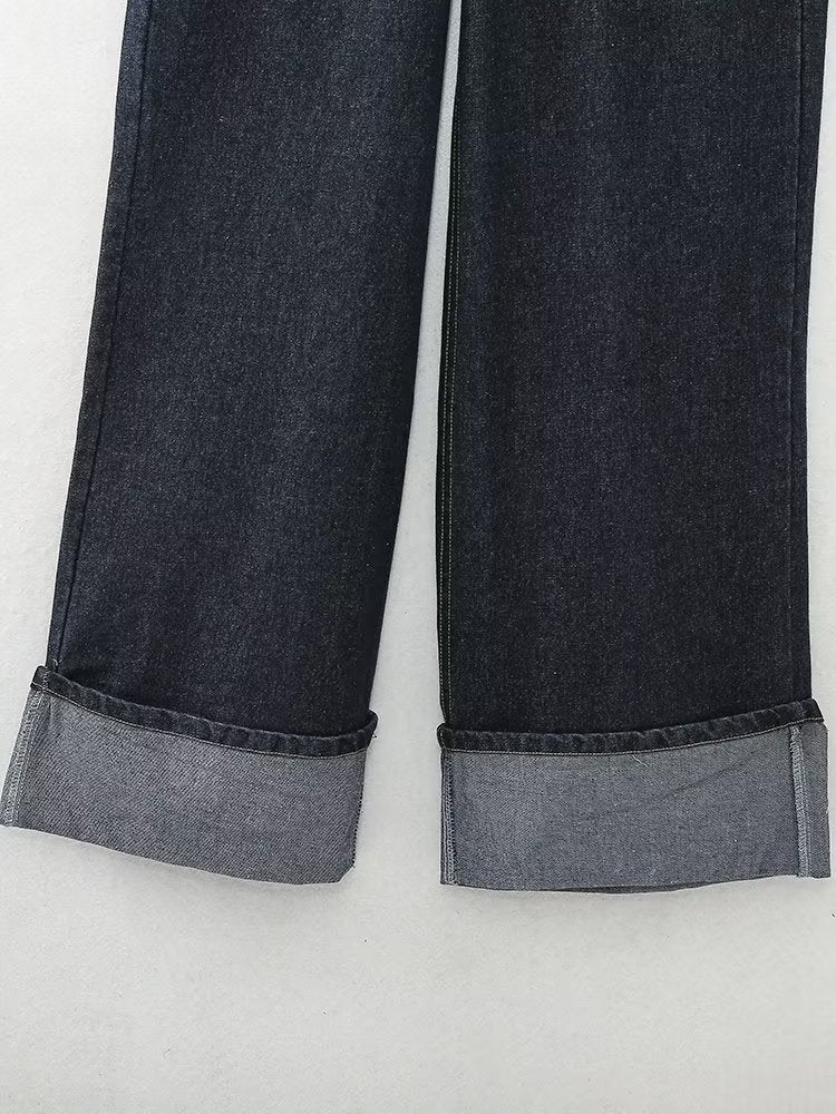 Cyarra – Wide-leg jeans with detail hem