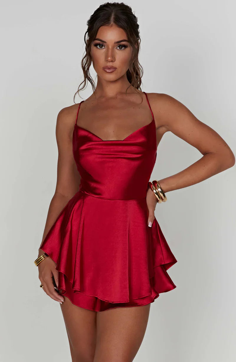 Robin - Luxury Satin Playsuit