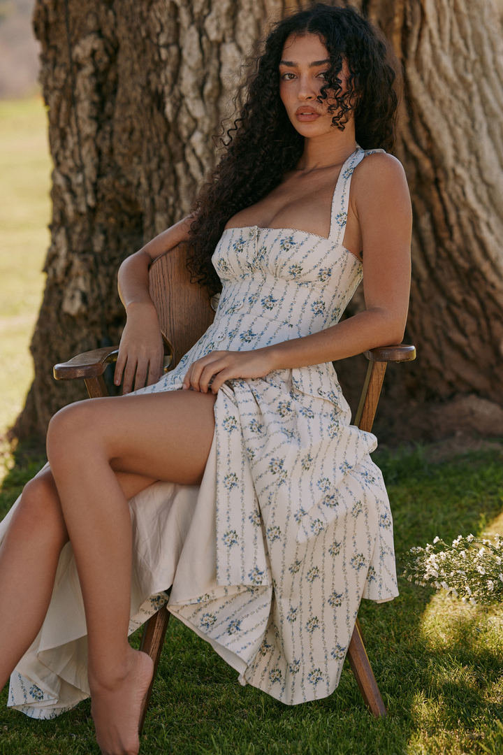 Annelore – Romantic Midi Dress with Vintage Charm