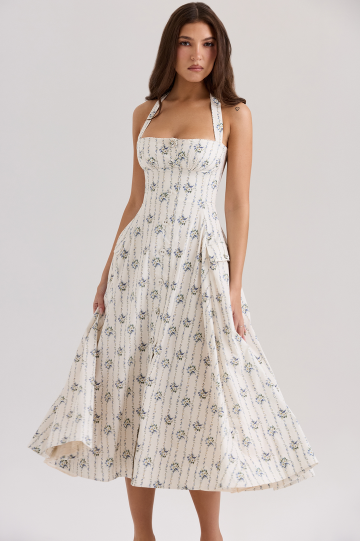 Annelore – Romantic Midi Dress with Vintage Charm