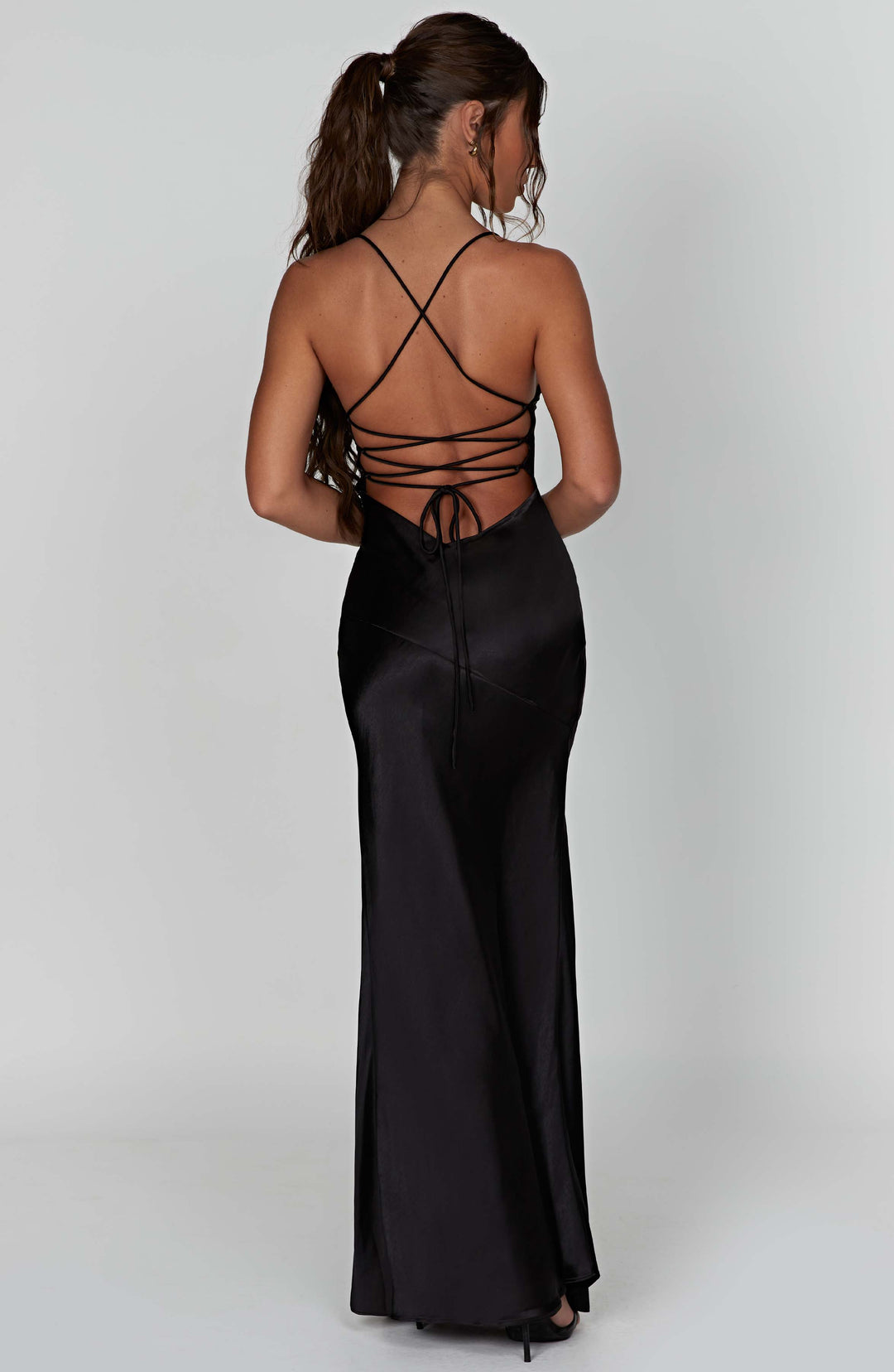 Alora - Silky Satin Maxi Dress