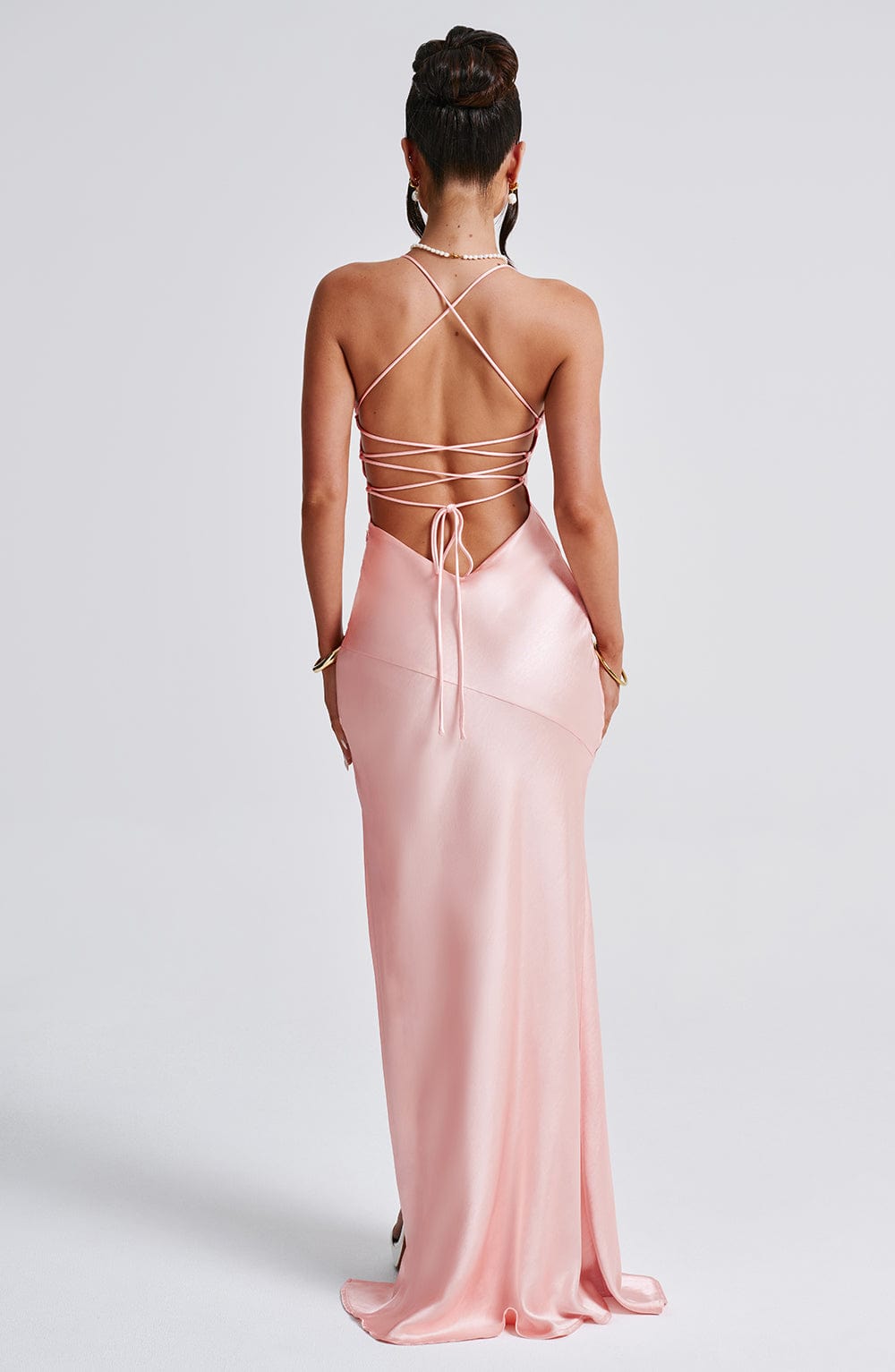 Alora - Silky Satin Maxi Dress