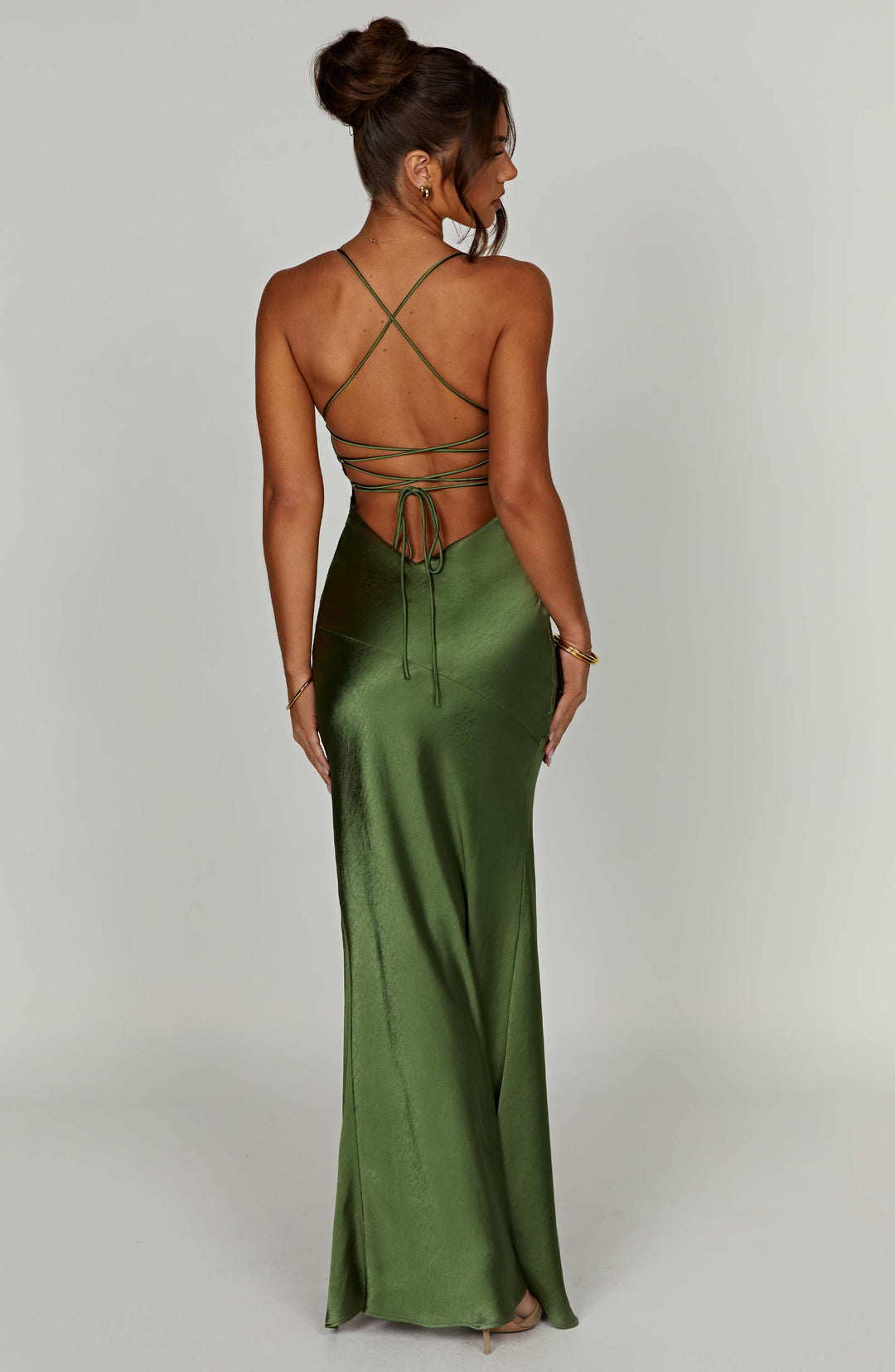 Alora - Silky Satin Maxi Dress