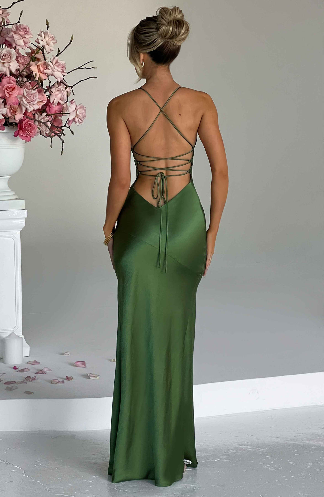 Alora - Silky Satin Maxi Dress