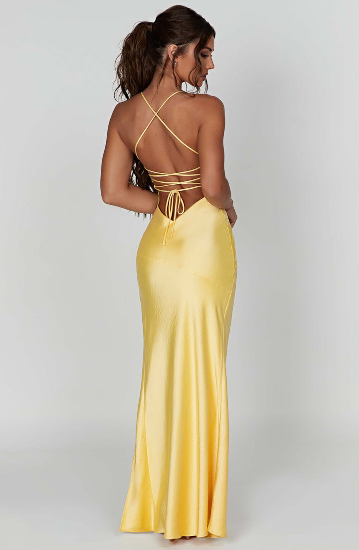 Alora - Silky Satin Maxi Dress