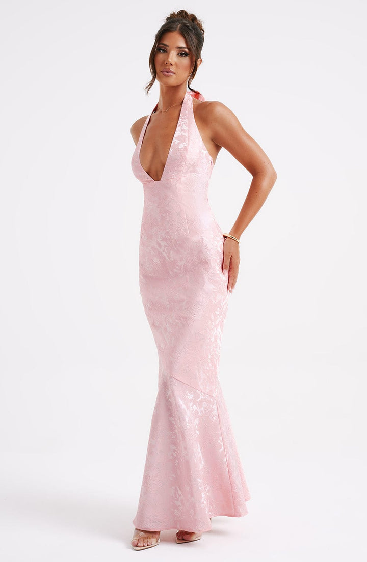 Aurora - Romantic Halter Maxi Dress