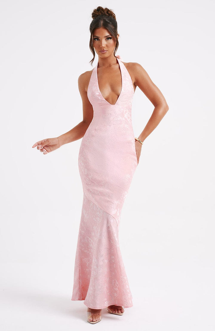 Aurora - Romantic Halter Maxi Dress