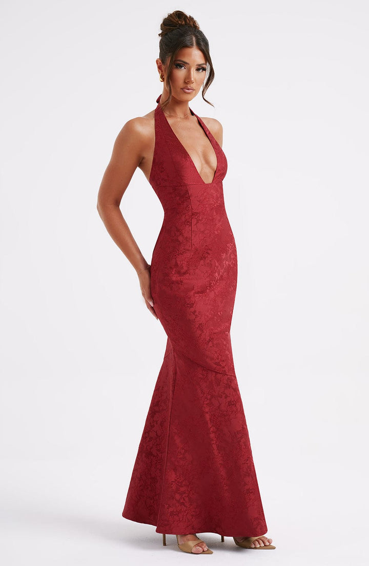 Aurora - Romantische Halter Maxi-jurk