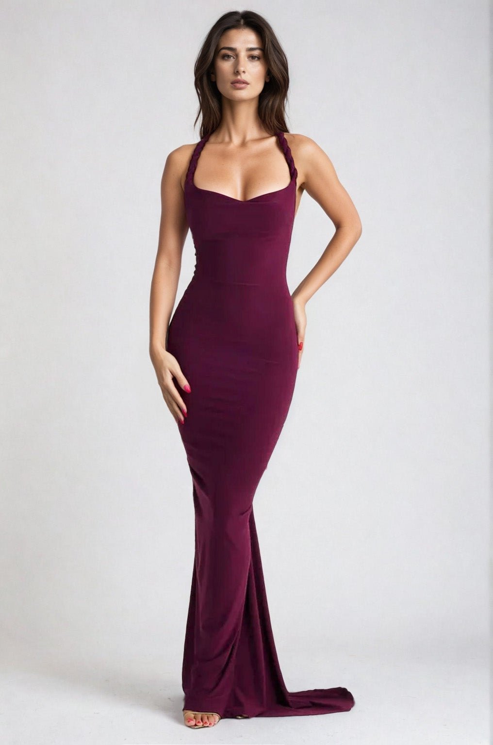 Ayelina – Stretch dress with adjustable neckline