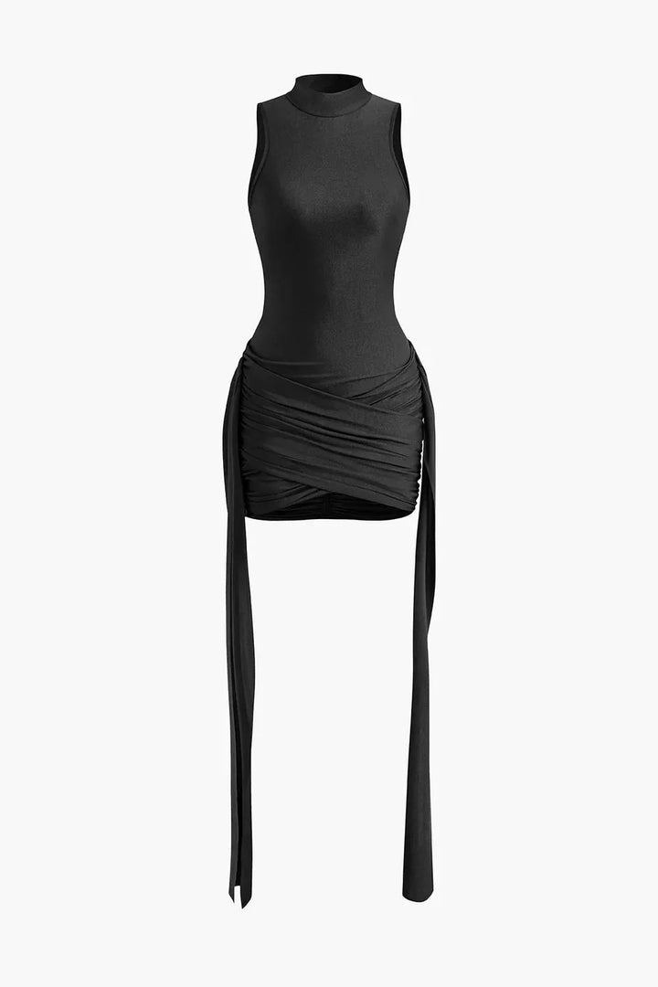 Tahlira – Sleeveless turtleneck mini dress