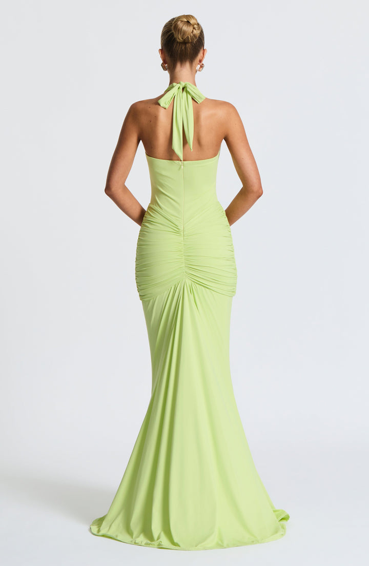 Selvyna – Robe dos nu vert citron