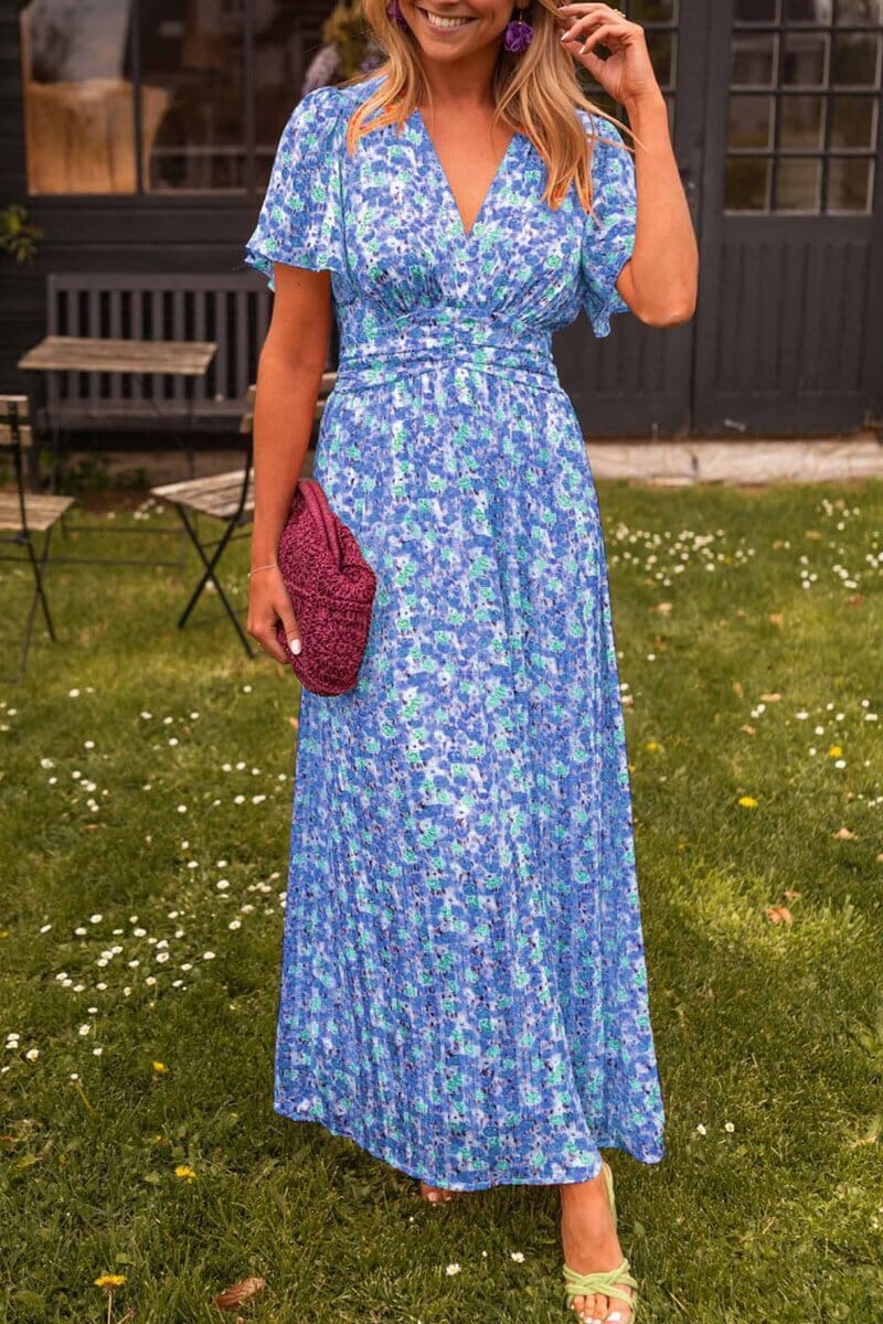 Serina – Maxi-jurk met V-hals en elegante flow