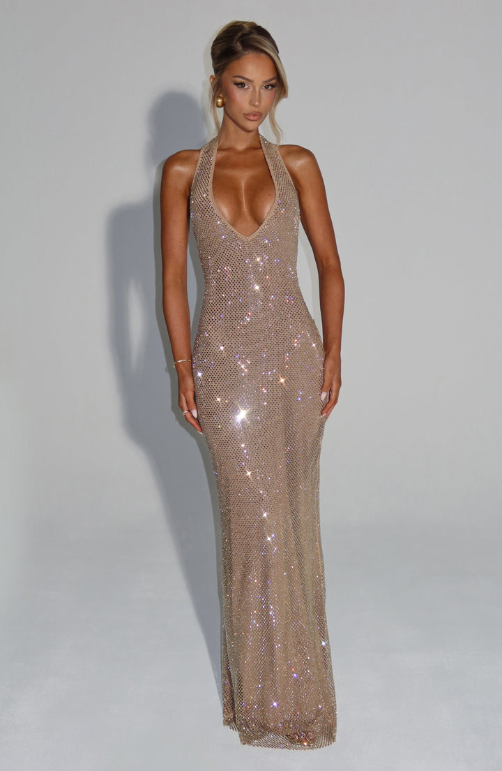 Amessia – Sparkling halter dress