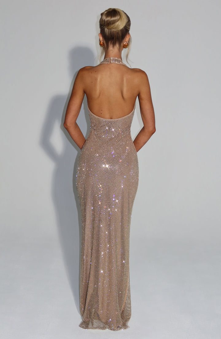 Amessia – Sparkling halter dress